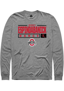 Bennet EspindaBanick  Ohio State Buckeyes Graphite Rally NIL Stacked Box Long Sleeve T Shirt