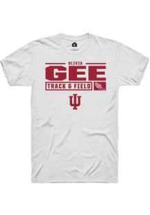 Olivia Gee  Indiana Hoosiers White Rally NIL Stacked Box Short Sleeve T Shirt