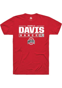 Isabelle Davis  Ohio State Buckeyes Red Rally NIL Stacked Box Short Sleeve T Shirt
