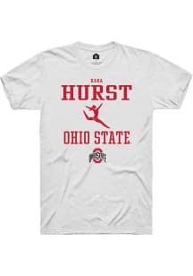 Kara Hurst  Ohio State Buckeyes White Rally NIL Sport Icon Short Sleeve T Shirt