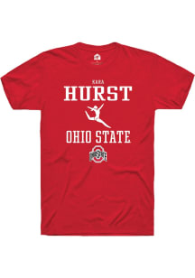 Kara Hurst  Ohio State Buckeyes Red Rally NIL Sport Icon Short Sleeve T Shirt