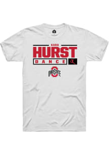 Kara Hurst  Ohio State Buckeyes White Rally NIL Stacked Box Short Sleeve T Shirt