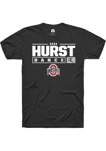 Kara Hurst  Ohio State Buckeyes Black Rally NIL Stacked Box Short Sleeve T Shirt