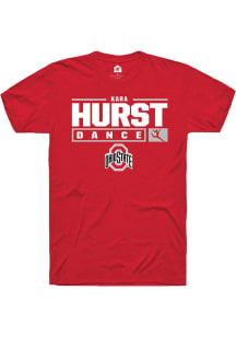Kara Hurst  Ohio State Buckeyes Red Rally NIL Stacked Box Short Sleeve T Shirt