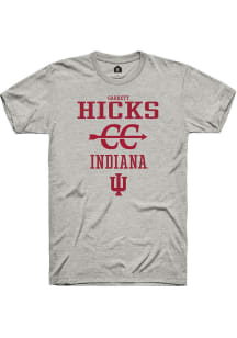 Garrett Hicks  Indiana Hoosiers Ash Rally NIL Sport Icon Short Sleeve T Shirt