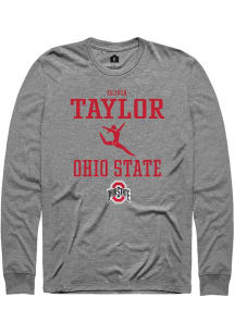 Olivia Taylor  Ohio State Buckeyes Graphite Rally NIL Sport Icon Long Sleeve T Shirt