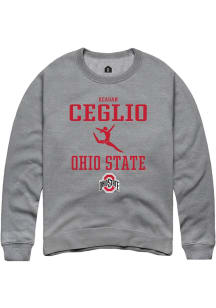 Reagan Ceglio  Rally Ohio State Buckeyes Mens Graphite NIL Sport Icon Long Sleeve Crew Sweatshirt