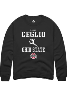 Reagan Ceglio  Rally Ohio State Buckeyes Mens Black NIL Sport Icon Long Sleeve Crew Sweatshirt