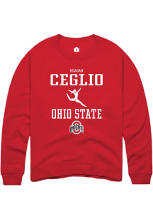 Reagan Ceglio  Rally Ohio State Buckeyes Mens Red NIL Sport Icon Long Sleeve Crew Sweatshirt