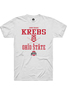 Anne Marie Krebs  Ohio State Buckeyes White Rally NIL Sport Icon Short Sleeve T Shirt
