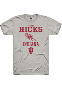 Garrett Hicks  Indiana Hoosiers Ash Rally NIL Sport Icon Track Short Sleeve T Shirt