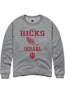 Garrett Hicks  Rally Indiana Hoosiers Mens Graphite NIL Sport Icon Track Long Sleeve Crew Sweatshi..