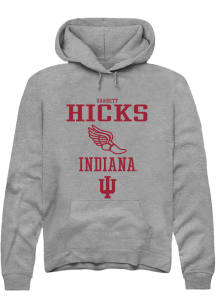 Garrett Hicks  Rally Indiana Hoosiers Mens Graphite NIL Sport Icon Track Long Sleeve Hoodie