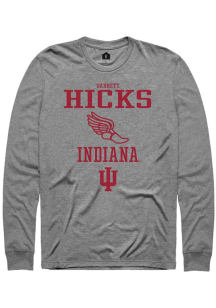 Garrett Hicks  Indiana Hoosiers Graphite Rally NIL Sport Icon Track Long Sleeve T Shirt