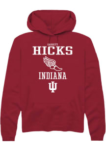 Garrett Hicks  Rally Indiana Hoosiers Mens Red NIL Sport Icon Track Long Sleeve Hoodie