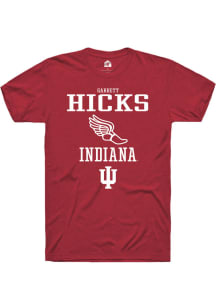 Garrett Hicks  Indiana Hoosiers Red Rally NIL Sport Icon Track Short Sleeve T Shirt