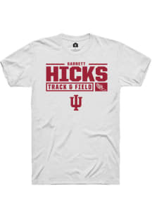 Garrett Hicks  Indiana Hoosiers White Rally NIL Stacked Box Track Short Sleeve T Shirt