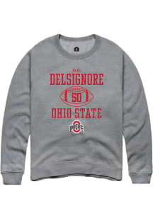 Alec DelSignore  Rally Ohio State Buckeyes Mens Graphite NIL Sport Icon Long Sleeve Crew Sweatshir..