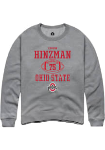 Carson Hinzman  Rally Ohio State Buckeyes Mens Graphite NIL Sport Icon Long Sleeve Crew Sweatshirt