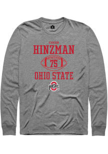 Carson Hinzman  Ohio State Buckeyes Graphite Rally NIL Sport Icon Long Sleeve T Shirt