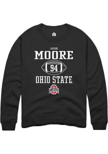 Jason Moore  Rally Ohio State Buckeyes Mens Black NIL Sport Icon Long Sleeve Crew Sweatshirt