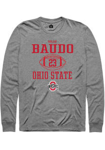 Nolan Baudo  Ohio State Buckeyes Graphite Rally NIL Sport Icon Long Sleeve T Shirt