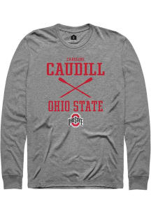 Caroline Caudill  Ohio State Buckeyes Graphite Rally NIL Sport Icon Long Sleeve T Shirt