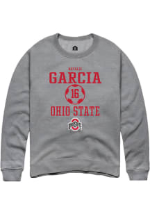 Natalie Garcia  Rally Ohio State Buckeyes Mens Graphite NIL Sport Icon Long Sleeve Crew Sweatshirt
