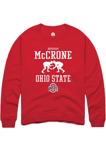 Brendan McCrone  Rally Ohio State Buckeyes Mens Red NIL Sport Icon Long Sleeve Crew Sweatshirt