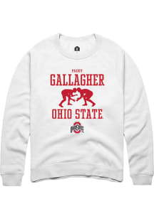Paddy Gallagher  Rally Ohio State Buckeyes Mens White NIL Sport Icon Long Sleeve Crew Sweatshirt