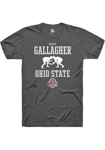 Paddy Gallagher  Ohio State Buckeyes Dark Grey Rally NIL Sport Icon Short Sleeve T Shirt