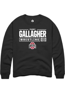 Paddy Gallagher  Rally Ohio State Buckeyes Mens Black NIL Stacked Box Long Sleeve Crew Sweatshirt