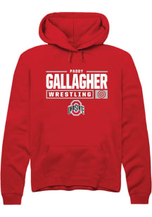 Paddy Gallagher  Rally Ohio State Buckeyes Mens Red NIL Stacked Box Long Sleeve Hoodie