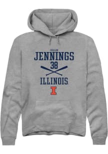 Collin Jennings  Rally Illinois Fighting Illini Mens Graphite NIL Sport Icon Long Sleeve Hoodie
