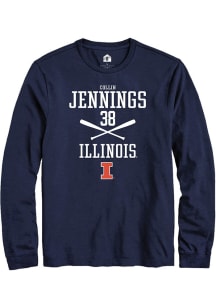 Collin Jennings  Illinois Fighting Illini Navy Blue Rally NIL Sport Icon Long Sleeve T Shirt