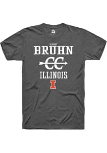 Mabry Bruhn  Illinois Fighting Illini Dark Grey Rally NIL Sport Icon Short Sleeve T Shirt