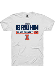 Mabry Bruhn  Illinois Fighting Illini White Rally NIL Stacked Box Short Sleeve T Shirt