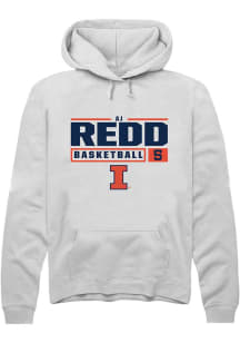 AJ Redd  Rally Illinois Fighting Illini Mens White NIL Stacked Box Long Sleeve Hoodie