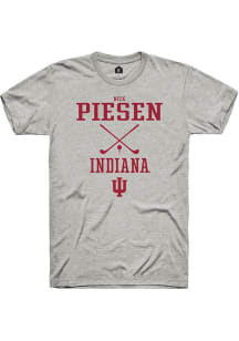 Nicholas Piesen  Indiana Hoosiers Ash Rally NIL Sport Icon Short Sleeve T Shirt