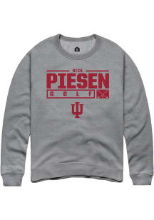 Nicholas Piesen  Rally Indiana Hoosiers Mens Graphite NIL Stacked Box Long Sleeve Crew Sweatshirt