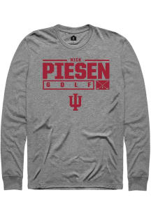 Nicholas Piesen  Indiana Hoosiers Graphite Rally NIL Stacked Box Long Sleeve T Shirt
