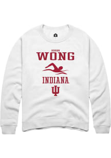 Benson Wong  Rally Indiana Hoosiers Mens White NIL Sport Icon Long Sleeve Crew Sweatshirt