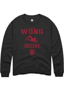 Benson Wong  Rally Indiana Hoosiers Mens Black NIL Sport Icon Long Sleeve Crew Sweatshirt