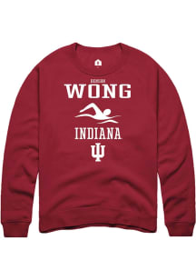 Benson Wong  Rally Indiana Hoosiers Mens Red NIL Sport Icon Long Sleeve Crew Sweatshirt