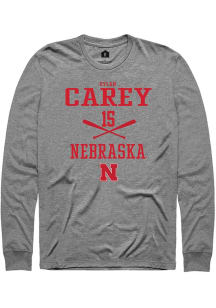 Dylan Carey  Nebraska Cornhuskers Graphite Rally NIL Sport Icon Long Sleeve T Shirt