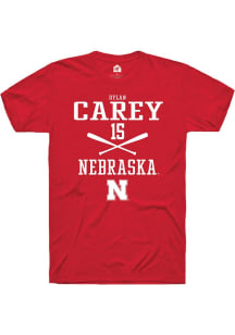 Dylan Carey  Nebraska Cornhuskers Red Rally NIL Sport Icon Short Sleeve T Shirt