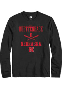 Max Buettenback  Nebraska Cornhuskers Black Rally NIL Sport Icon Long Sleeve T Shirt