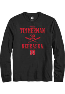 Tucker Timmerman  Nebraska Cornhuskers Black Rally NIL Sport Icon Long Sleeve T Shirt