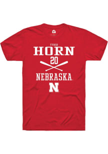 Tyner Horn  Nebraska Cornhuskers Red Rally NIL Sport Icon Short Sleeve T Shirt