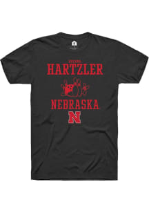 Brenna Hartzler  Nebraska Cornhuskers Black Rally NIL Sport Icon Short Sleeve T Shirt
